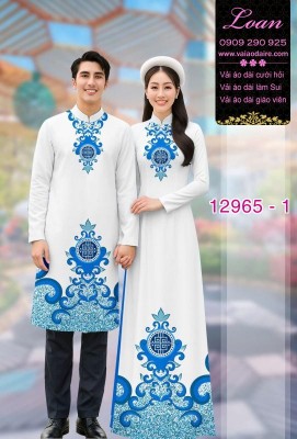 Vải áo dài cặp đôi nam - nữ-DT 12965