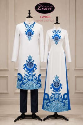 Vải áo dài cặp đôi nam - nữ-12965