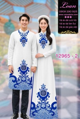 Vải áo dài cặp đôi nam - nữ-12965