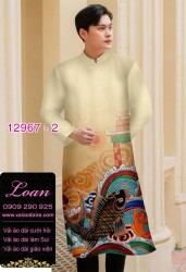 Vải áo dài nam hình cá chép