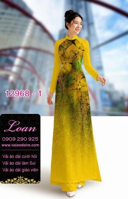 Vải áo dài lụa Dubai in 2 da-DT 12968