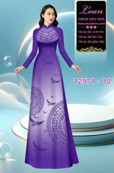 Vải áo dài hoa văn trống đồng in 3D
