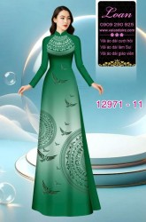 Vải áo dài hoa văn trống đồng in 3D