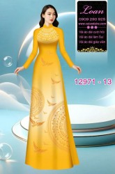 Vải áo dài hoa văn trống đồng in 3D