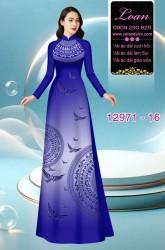 Vải áo dài hoa văn trống đồng in 3D