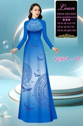 Vải áo dài hoa văn trống đồng in 3D