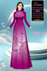 Vải áo dài hoa văn trống đồng in 3D