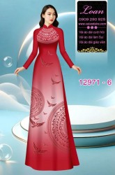 Vải áo dài hoa văn trống đồng in 3D