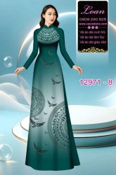 Vải áo dài hoa văn trống đồng in 3D