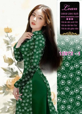 Vải áo dài hoa nhí in 3D-DT 12972