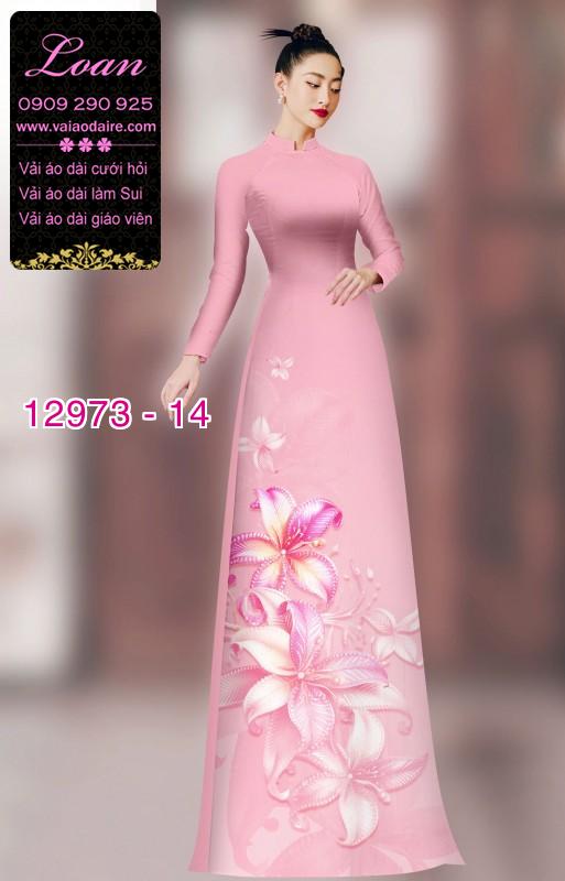Vải áo dài hoa in 3D