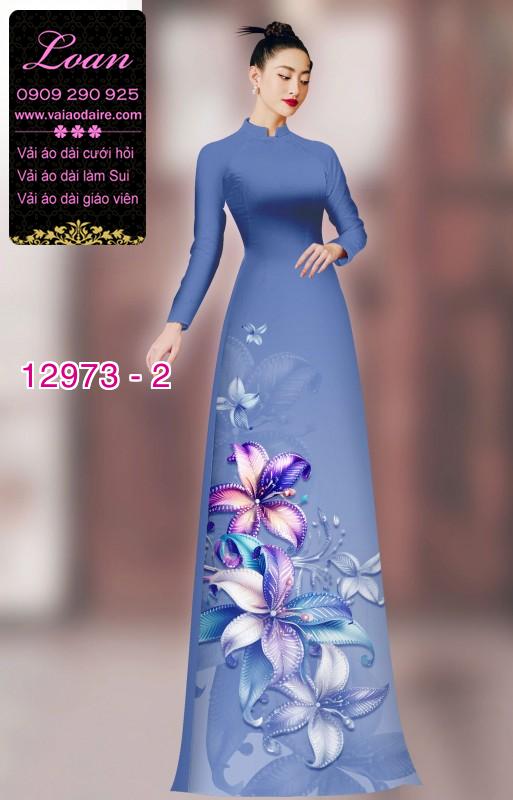 Vải áo dài hoa in 3D