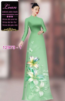 Vải áo dài hoa in 3D-DT 12973