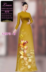 Vải áo dài hoa in 3D