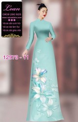 Vải áo dài hoa in 3D