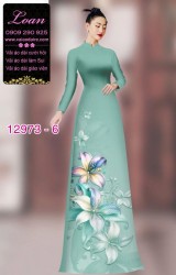 Vải áo dài hoa in 3D
