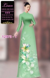Vải áo dài hoa in 3D