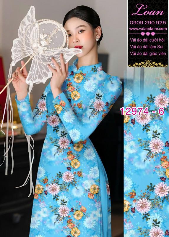 Vải áo dài hoa nhỏ in 3D