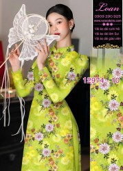 Vải áo dài hoa nhỏ in 3D