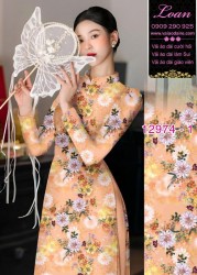 Vải áo dài hoa nhỏ in 3D