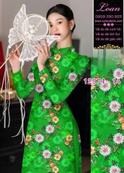 Vải áo dài hoa nhỏ in 3D