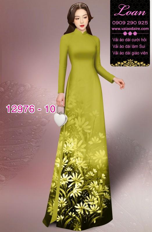 Vải áo dài hoa in 3D