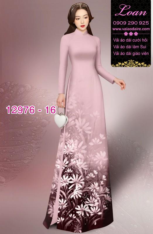 Vải áo dài hoa in 3D