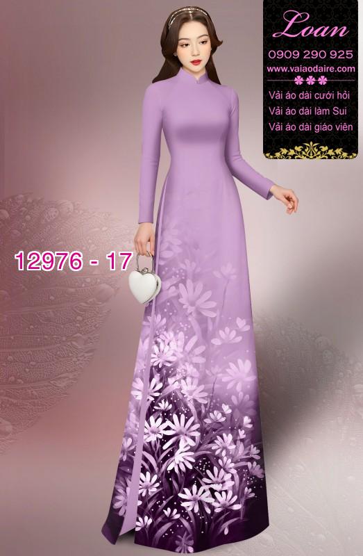 Vải áo dài hoa in 3D