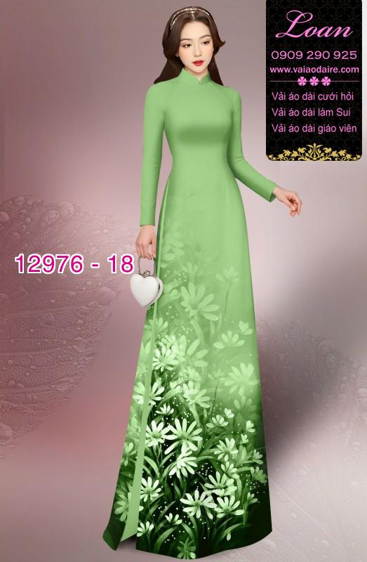 Vải áo dài hoa in 3D