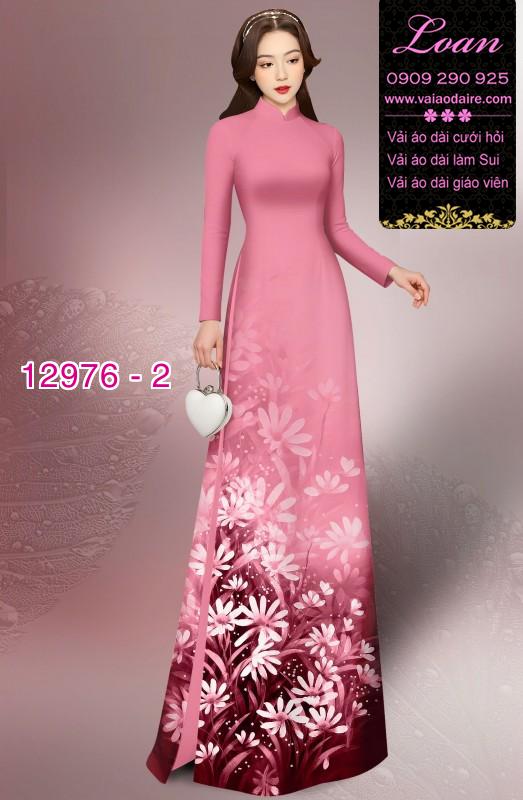 Vải áo dài hoa in 3D