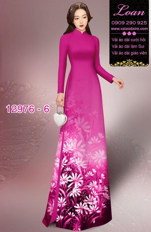 Vải áo dài hoa in 3D