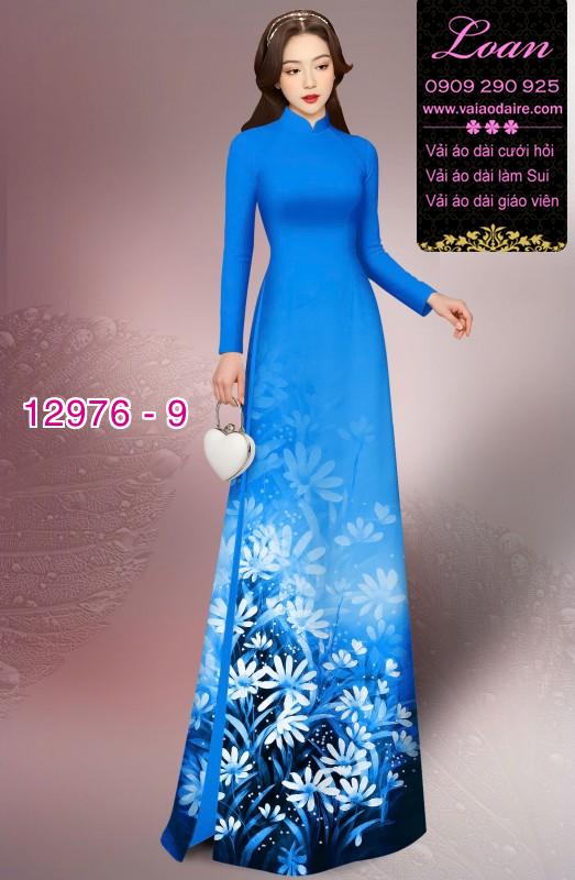 Vải áo dài hoa in 3D