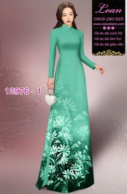 Vải áo dài hoa in 3D-DT 12976