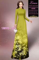 Vải áo dài hoa in 3D