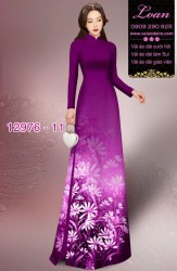 Vải áo dài hoa in 3D