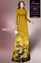 Vải áo dài hoa in 3D