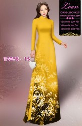 Vải áo dài hoa in 3D