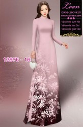 Vải áo dài hoa in 3D