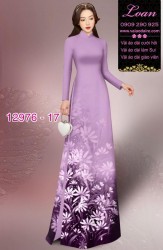Vải áo dài hoa in 3D