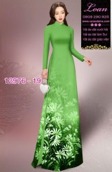 Vải áo dài hoa in 3D