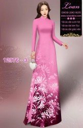 Vải áo dài hoa in 3D