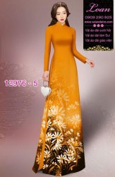 Vải áo dài hoa in 3D