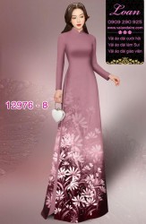 Vải áo dài hoa in 3D