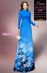 Vải áo dài hoa in 3D