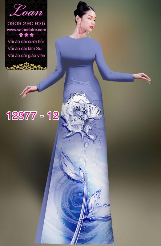 Vải áo dài hoa in 3D