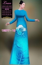 Vải áo dài hoa in 3D
