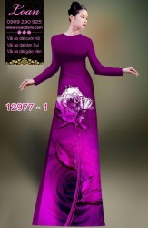 Vải áo dài hoa in 3D