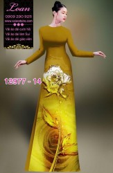 Vải áo dài hoa in 3D