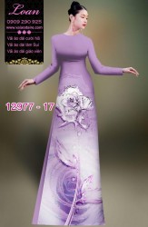 Vải áo dài hoa in 3D