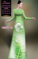 Vải áo dài hoa in 3D